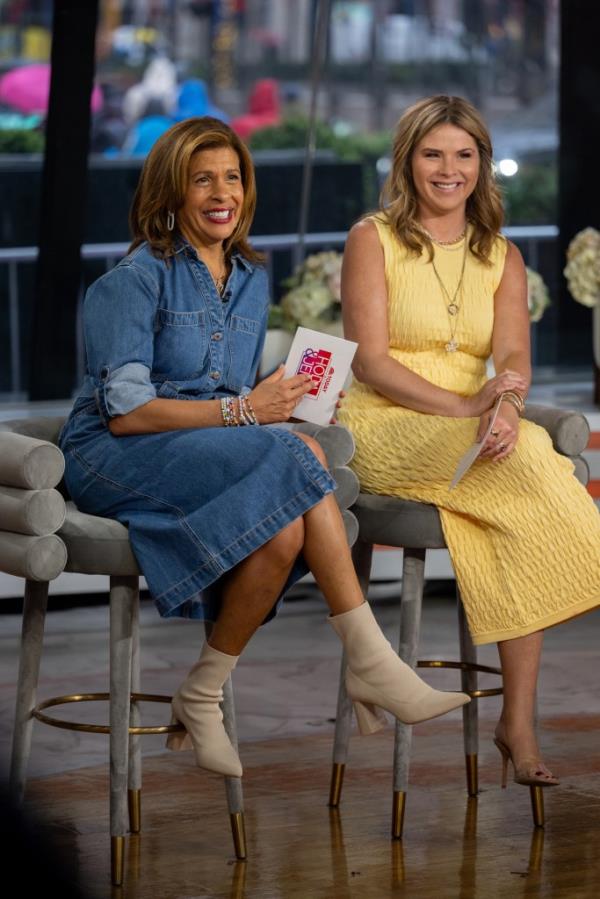 Hoda Kotb, Jenna Bush Hager on "Today" in April 2024